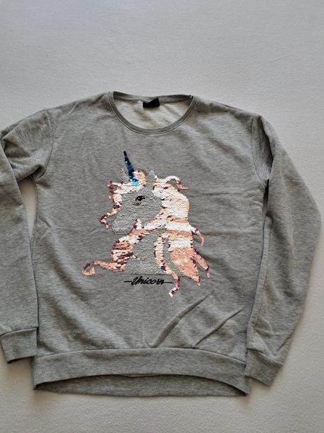 Oteplena mikina jednorozes 7,50e, xs