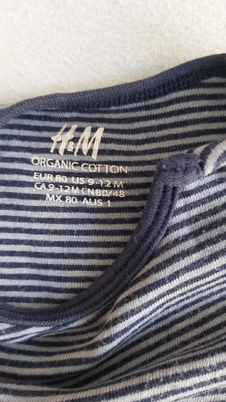 Body tmavomodré pásikové h&m 80, h&m,80