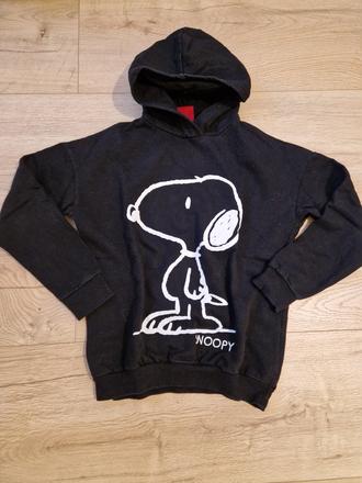 Mikina snoopy 146/152 cierna, peanuts,146