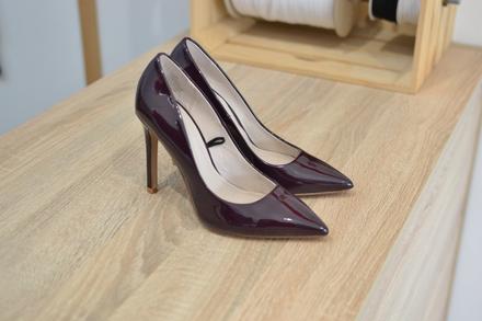 Lesklé fialové lodičky 36, h&m,36