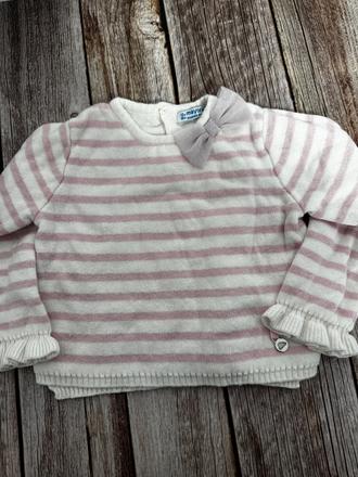 Mayoral ružový svetrík s mašľou, mayoral,80