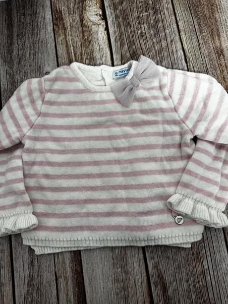 Mayoral ružový svetrík s mašľou, mayoral,80