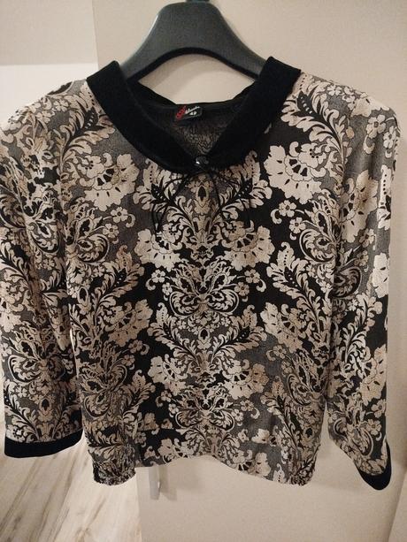 Elegantná  luxusna príležitostná bluzka kamienkami, 38