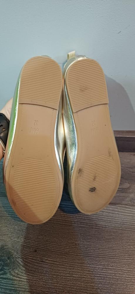 Zlaté baleríny, h&m,32