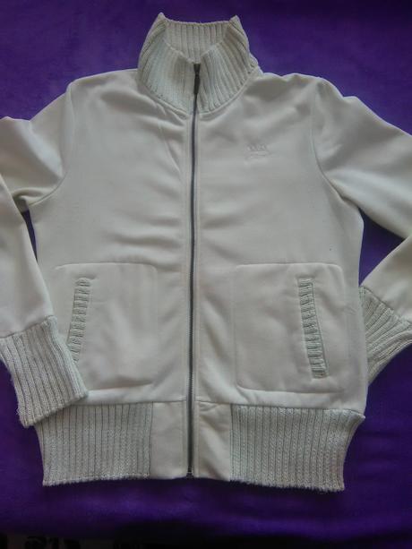 Biela mikina zn. kenvelo s úpletovým golierom, kenvelo,xl