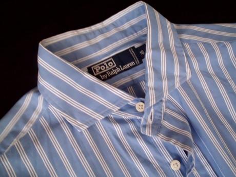 Pásik modrobiely  rl košeľa m-l, ralph lauren,l