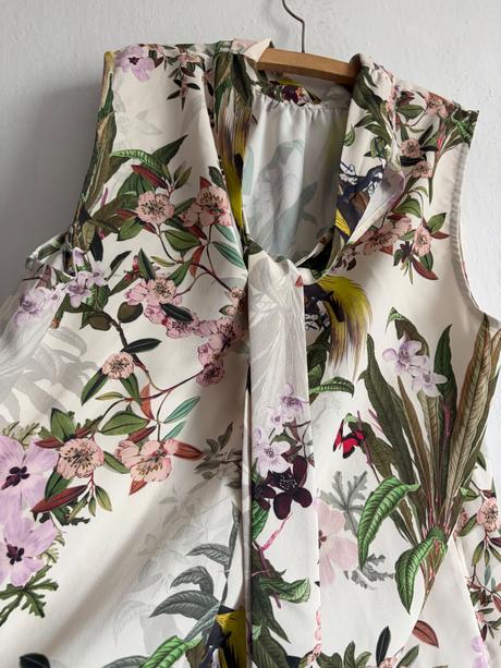 Hm prekrasna l tropicka tunika bluzka tricko s kv, h&m,l