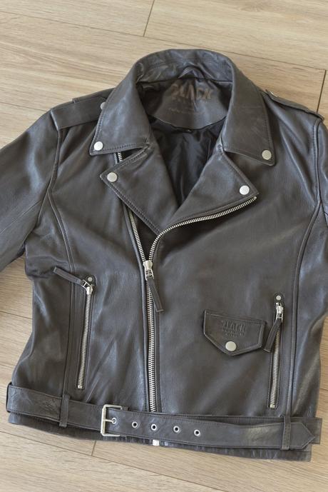 Motorkárska kožená bunda, xl