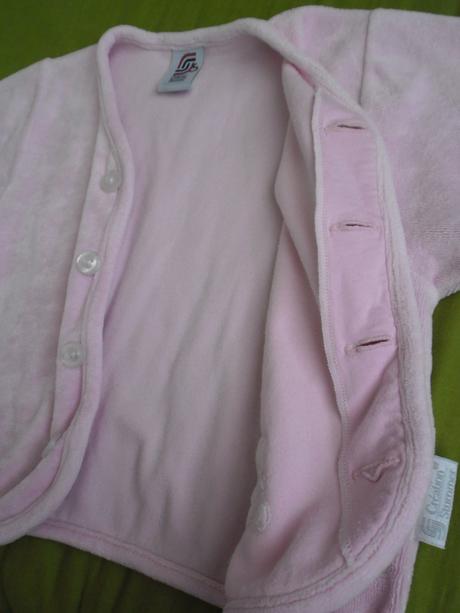 Hrubšia mikina/kabátik č.68 velúrová ružová, george,68