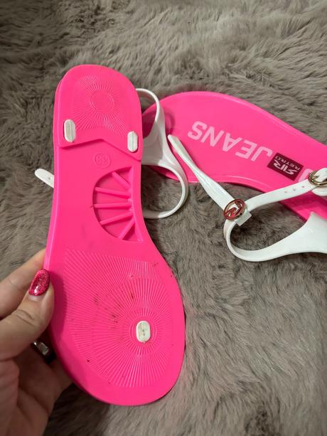 Sandále/žabky retro jeans, 38