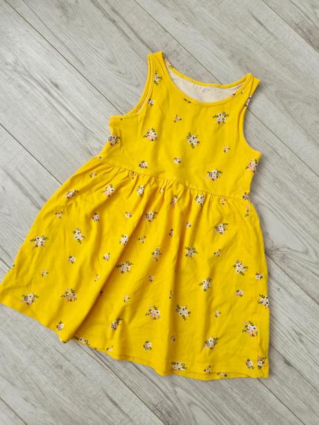 Šaty bez rukávov s drobným kvetinovým vzorom., h&m,104