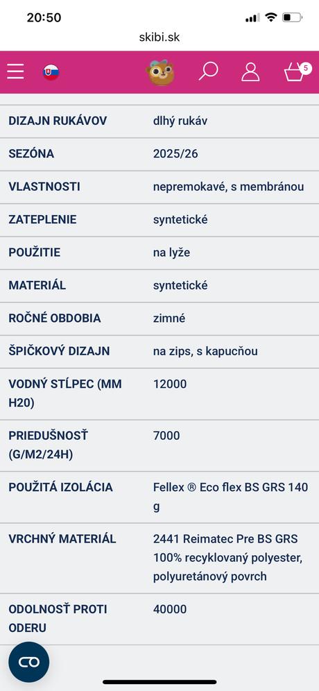 Reima tirro zimná lyžiarska bunda 122/128, reima,122