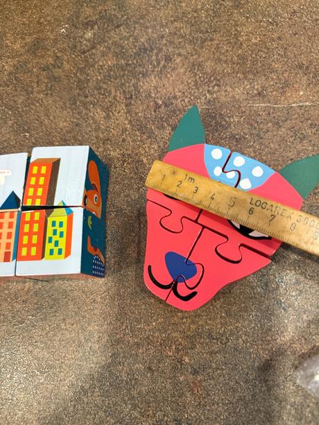 Drevené puzzle a kocky, 