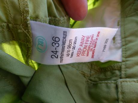 Letné nohavice kapsáče zn. mothercare, mothercare,98