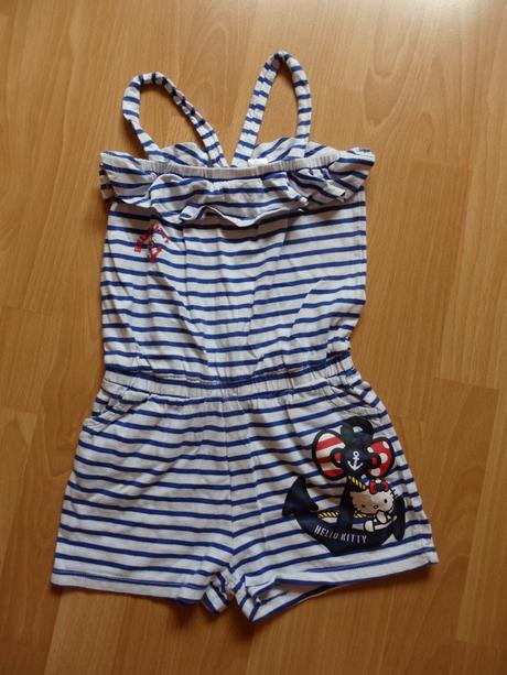 Pásikový overal veľ. 122/128, h&m,122