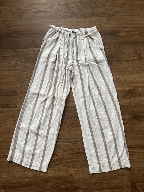 Plátené letné nohavice, bershka,xs