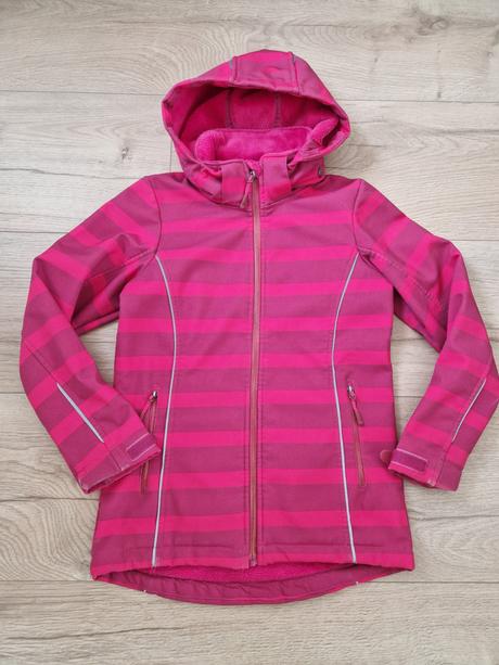 Softshelova bunda tchibo 146/152 ruzova, tchibo,146