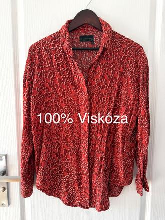 Červená košeľa s leopardím vzorom urban flattop,, m