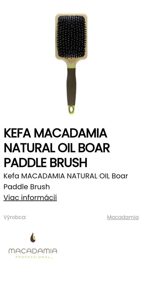 Veľká kvalitná kefa na vlasy macadamia hair brush, 