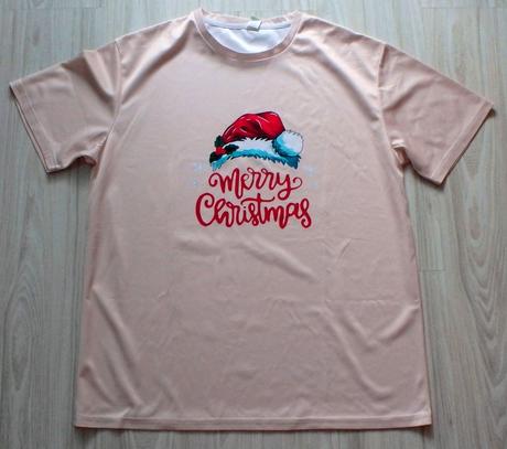 Marhuľkové tričko "merry christmas", v. xl, xl