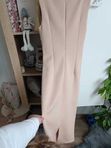 Spoločenské šaty, béžové, xs