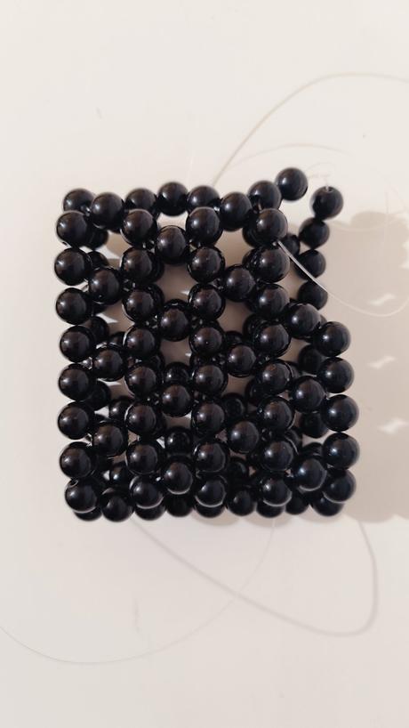 Korálky voskované čierne perly, 