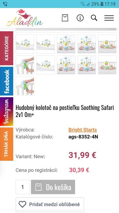 Kolotoč nad postieľku s hračkami, 