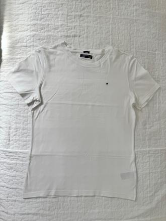 Tricko tommy, ciste biele, kratky rukav, 164, tommy hilfiger,164