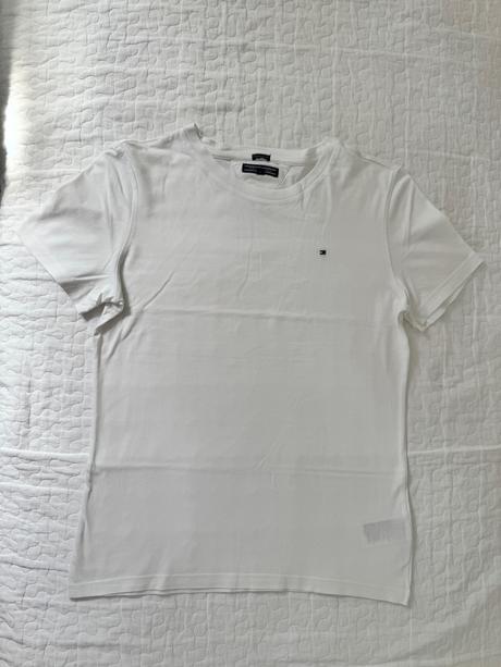 Tricko tommy, ciste biele, kratky rukav, 164, tommy hilfiger,164