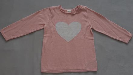 Pulover h&m trblietave srdiecko v.92, h&m,92