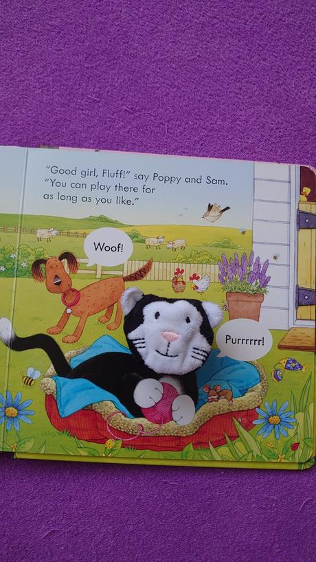 Detská interaktívna kniha s maňuškou usborne,