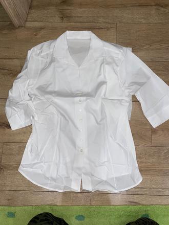 Biela blúzka 3/4 rukáv 3 ks, 44