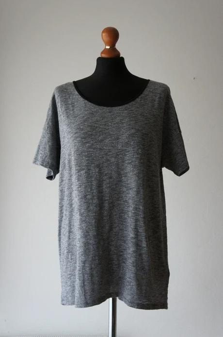 Šedé melírované tričko s krátkym rukávom, new look,l