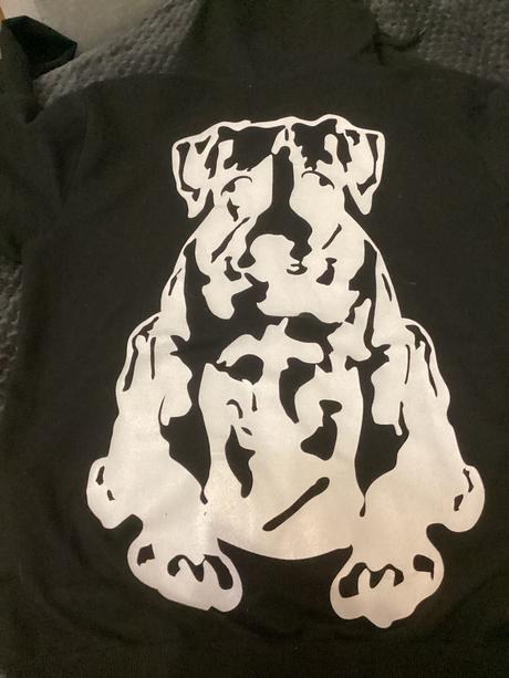 Mikina s obrázkami psa, m