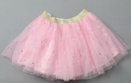 Tutu sukňa ružová s tblietkami so spodničkou nová, <50 - 128