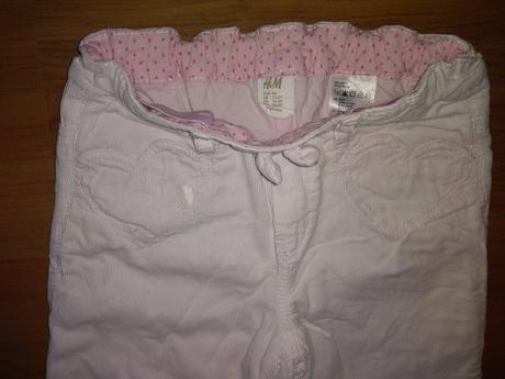 Menčestrové nohavice, h&m,92