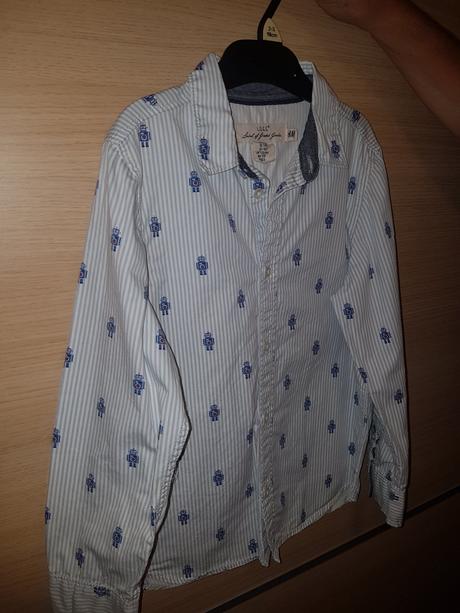 Chlačenská košeľa robot veľ.128, h&m,128