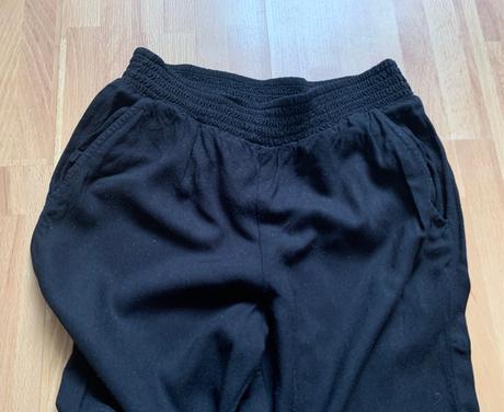 H&m čierne letné vzdušné nohavice, h&m,128