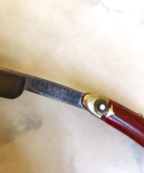 Starožitná britva solingen h. böker, 