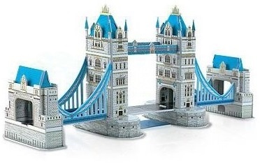 3d puzzle - tower bridge (stredné), 