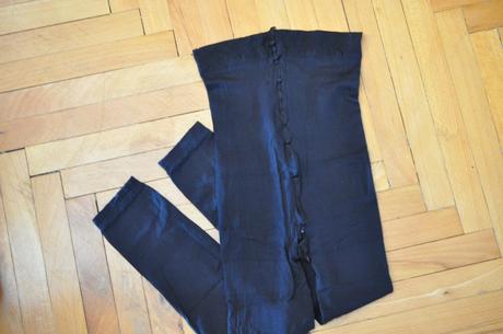 Dámske silonové pančuchy trojštvrťové, s