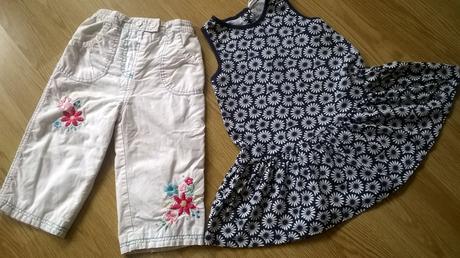 Oteplené gatuše na 9/12mes+šaty , george,80