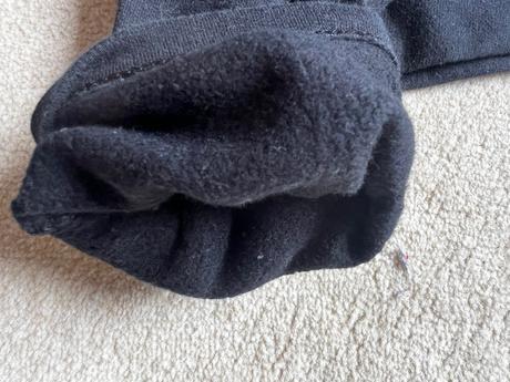 Zateplené čierne legíny so srdiečkami na kolenách, h&m,128