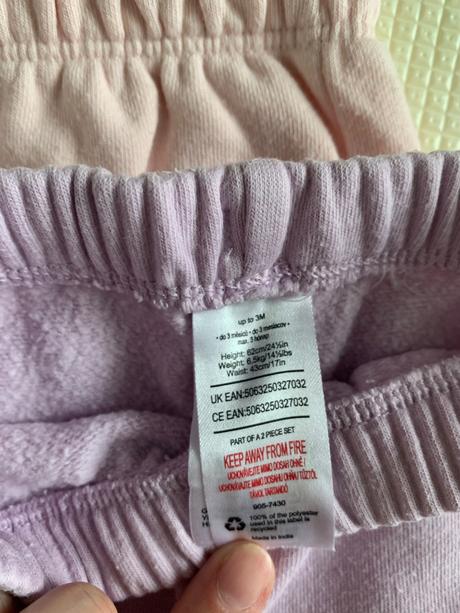 Dojčenské zateplené tepláky 2ks, f&f,62