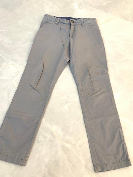 Bavlnené sivé nohavice, h&m,128
