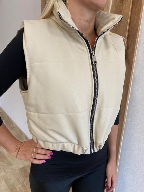 Koženková vesta s, s