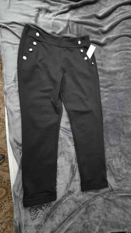 Nohavice streč čierne 4xl, c&a,4xl