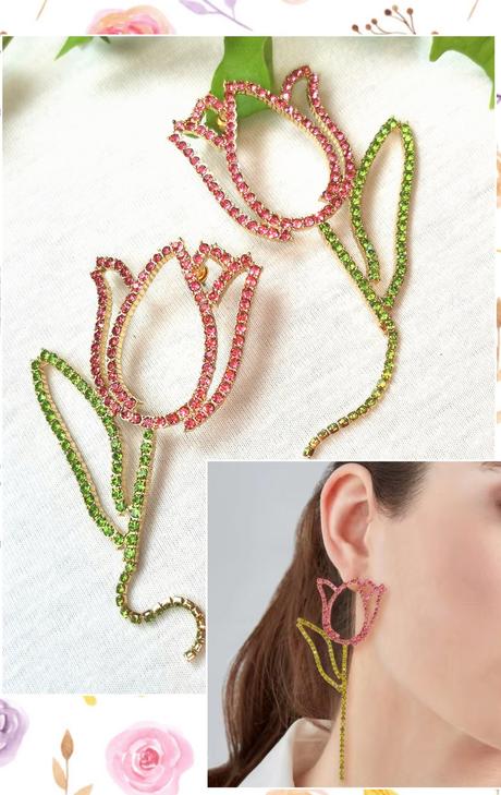 Bijou brigitte - krásne náušnice v tvare tulipánu, bijou brigitte