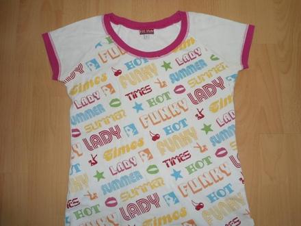 Biele farebne tricko, m