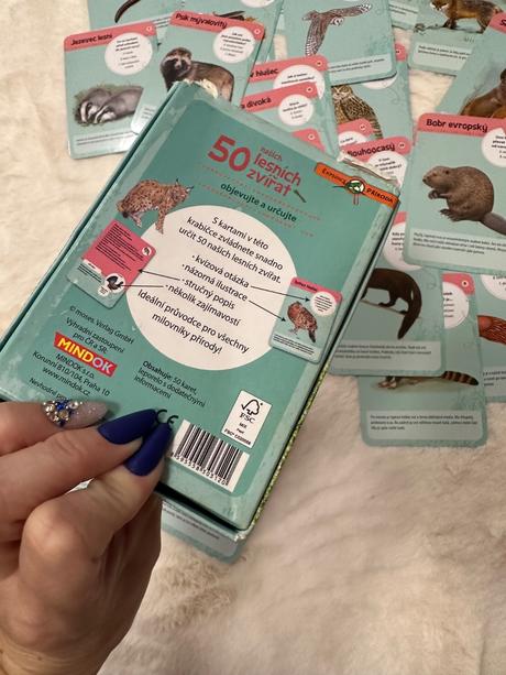 Kartičky 50 lesných zvierat,